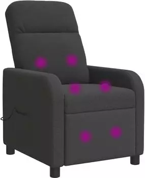 vidaXL Massage-Relaxsessel dunkelgrau Boucl&eacute;