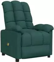 Massagesessel Dunkelgr&uuml;n Stoff Vidaxl