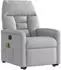 vidaXL Massagesessel mit Aufstehhilfe Elektrisch Wolkengrau Stoff (3303071)
