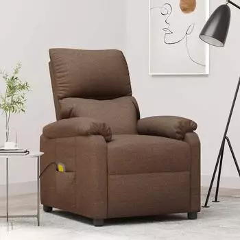 vidaXL Massagesessel Braun Stoff (322458)
