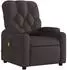 vidaXL Massagesessel Elektrisch Dunkelbraun Stoff (3204703)