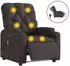 vidaXL Massagesessel Elektrisch Dunkelbraun Stoff (3204703)