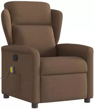 vidaXL Massagesessel Braun Stoff (4015590)
