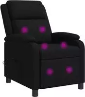 Massage Relaxsessel Schwarz Stoff Vidaxl