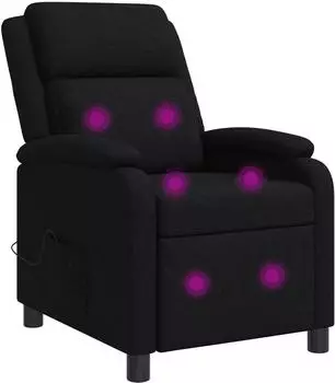 vidaXL Massage-Relaxsessel, schwarz, Stoff