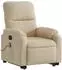 vidaXL Massagesessel Aufstehhilfe Elektrisch Creme Mikrofasergewebe (3204954)