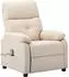 vidaXL Elektrischer Massagesessel, Stoff, creme (3074099)