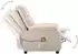 vidaXL Elektrischer Massagesessel, Stoff, creme (3074099)