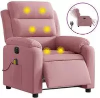vidaXL Massagesessel Elektrisch Rosa Samt