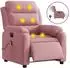 vidaXL Massagesessel Elektrisch Rosa Samt (3205085)