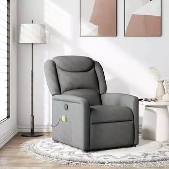 vidaXL Massagesessel Dunkelgrau Stoff (4015607)