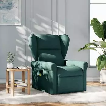 vidaXL Massagesessel verstellbar Stoff dunkelgr&uuml;n (4015672)