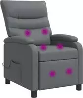 vidaXL Massage Relaxsessel Grau Kunstleder