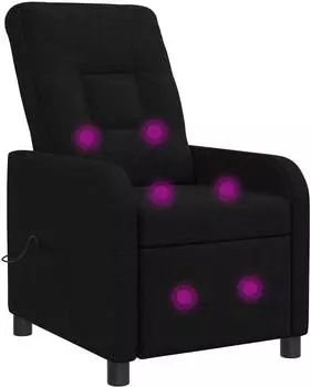 vidaXL Massage-Relaxsessel, schwarz, Stoff (42035035)