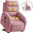 vidaXL Massagesessel mit Aufstehhilfe Rosa Samt (3205107)