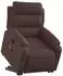 vidaXL Massagesessel mit Aufstehhilfe Dunkelbraun Stoff (3204997)