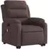 vidaXL Massagesessel mit Aufstehhilfe Dunkelbraun Stoff (3204997)
