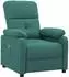 vidaXL Massagesessel Shiatsu dunkelgrün Stoff
