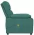 vidaXL Massagesessel Shiatsu dunkelgrün Stoff