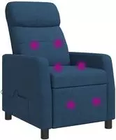 vidaXL Massage Relaxsessel Blau Stoff