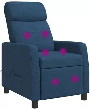 vidaXL Massage-Relaxsessel blau, Stoff