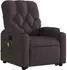 vidaXL Massagesessel mit Aufstehhilfe Dunkelbraun Stoff (3204727)