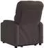 vidaXL Massagesessel mit Aufstehhilfe Dunkelbraun Stoff (3204727)
