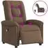 vidaXL Massagesessel elektrisch, Stoff, braun (3303248)