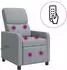 vidaXL Massage-Relaxsessel hellgrau, Stoff (42034829)