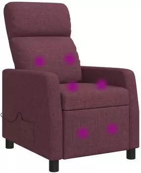 vidaXL Massage-Relaxsessel, Stoff, lila (42035108)