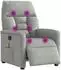vidaXL Massagesessel Elektrisch Hellgrau Mikrofasergewebe (3303081)