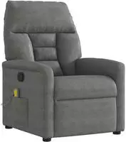 vidaXL Massagesessel Dunkelgrau Mikrofasergewebe