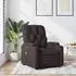 vidaXL Massagesessel, neigbar, Stoff, dunkelbraun (372496)