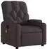vidaXL Massagesessel, neigbar, Stoff, dunkelbraun (372496)