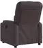 vidaXL Massagesessel, neigbar, Stoff, dunkelbraun (372496)