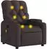 vidaXL Massagesessel, neigbar, Stoff, dunkelbraun (372496)