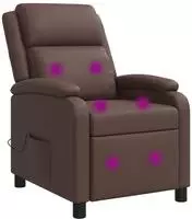 vidaXL Massage Relaxsessel Braun Kunstleder