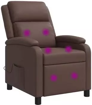 vidaXL Massage-Relaxsessel braun Kunstleder (42034863)