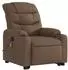 vidaXL Massagesessel mit Aufstehhilfe Braun Stoff (3206658)