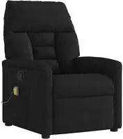 vidaXL Massagesessel Schwarz Mikrofasergewebe