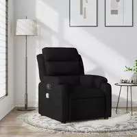 vidaXL Massage-Relaxsessel, schwarzer Stoff