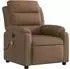 vidaXL Massagesessel Elektrisch Braun Stoff (3204972)