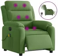 vidaXL Massagesessel Elektrisch Hellgr&uuml;n Samt