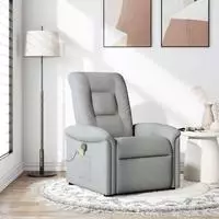 vidaXL Massagesessel Hellgrau Stoff