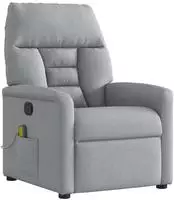 vidaXL Massagesessel Hellgrau Stoff