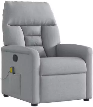 vidaXL Massagesessel Hellgrau Stoff (4015552)