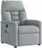 vidaXL Massagesessel Hellgrau Stoff (4015552)