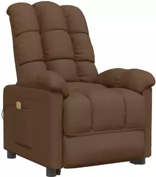vidaXL Massagesessel Braun Stoff (289810)