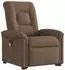 vidaXL Massagesessel mit Aufstehhilfe, neigbar, braun, Stoff (3303268)