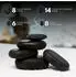 Habys Hot Stone Massagestein-Set, Basalt, 36-teilig mit Bambuskiste